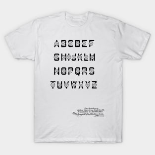 Typewriter Font of Type Vintage Patent Hand Drawing T-Shirt